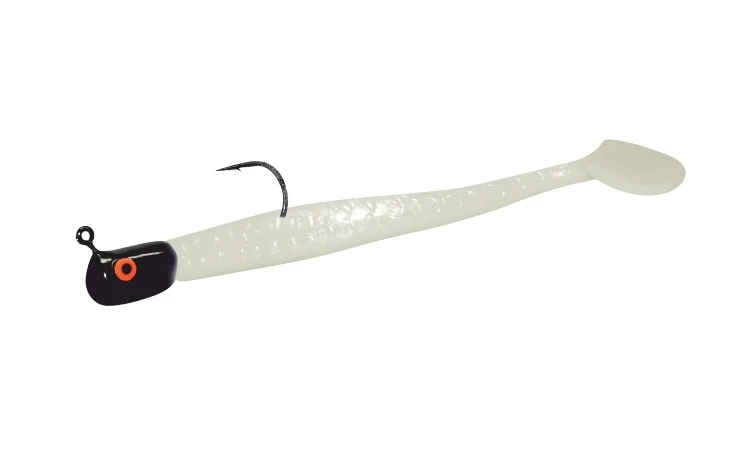 Hogy Paddle Thumper Tail 18cm Mit VMC Jig Head Bone - 105g 1 Hogy Paddle Thumper Tail 18cm Mit VMC Jig Head Bone - 105g